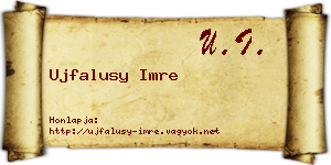 Ujfalusy Imre névjegykártya